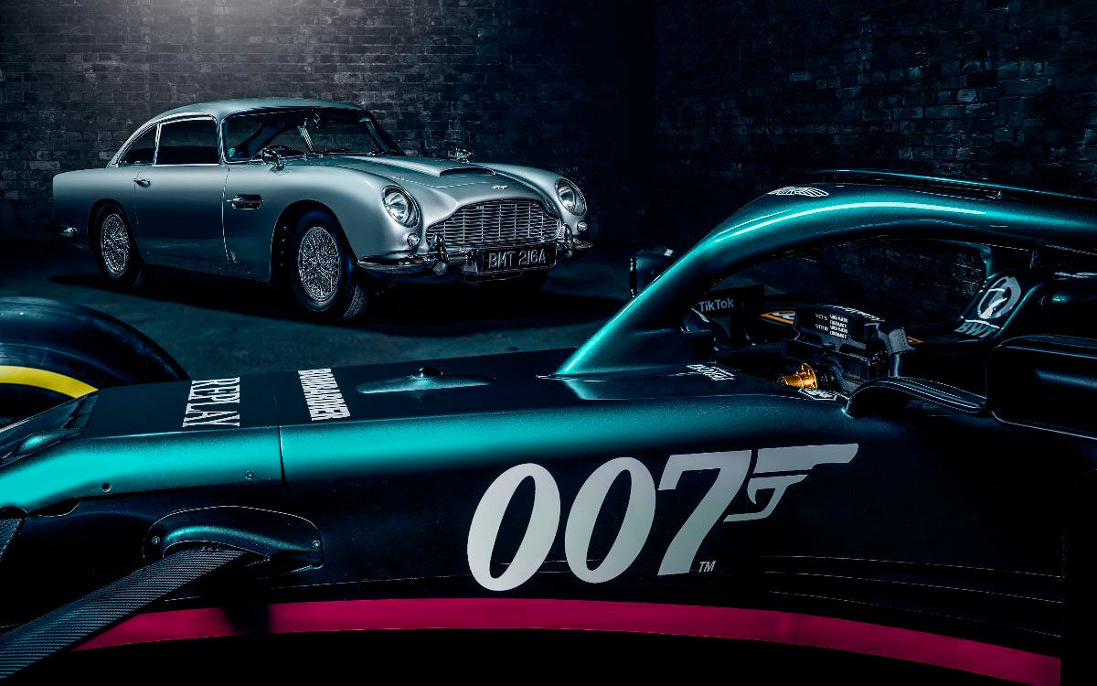アストンマーチン、F1イタリアGPで新作「007」の特別カラー版AMR21