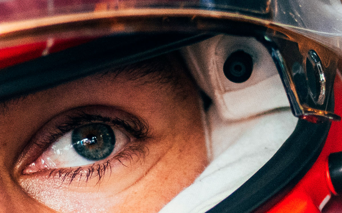ジョージ・ラッセル（ウィリアムズ）のヘルメットカメラ（拡大）、2021年9月10日F1イタリアGPにて