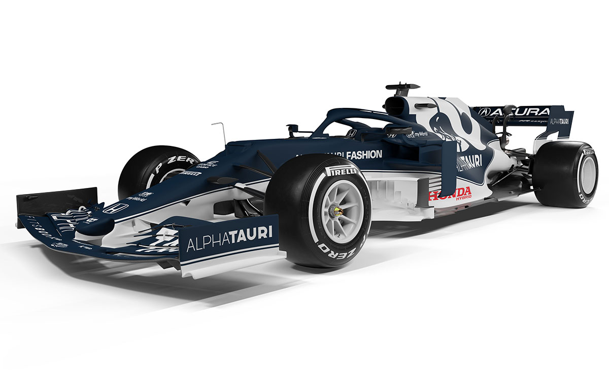 リアウイングにホンダの高級車ブランド「アキュラ」のロゴが掲載された2021年F1アメリカGP仕様のアルファタウリAT02.jpg (3)