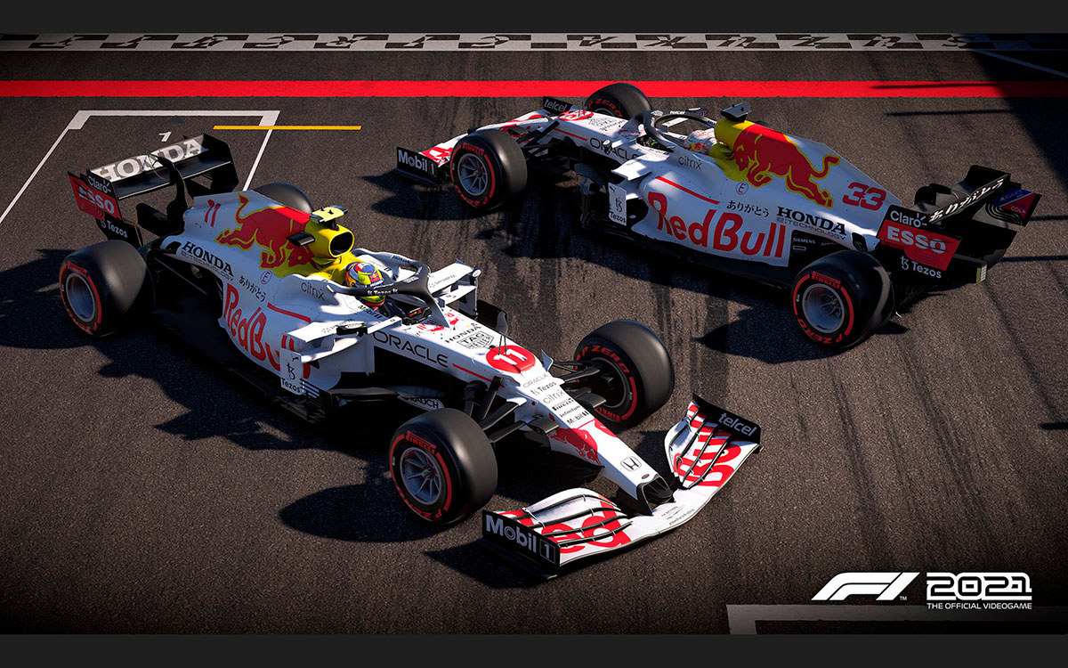公認ゲーム「F1-2021」に収録されたホンダトリビュートのレッドブル・レーシング「RB16B」 (1)