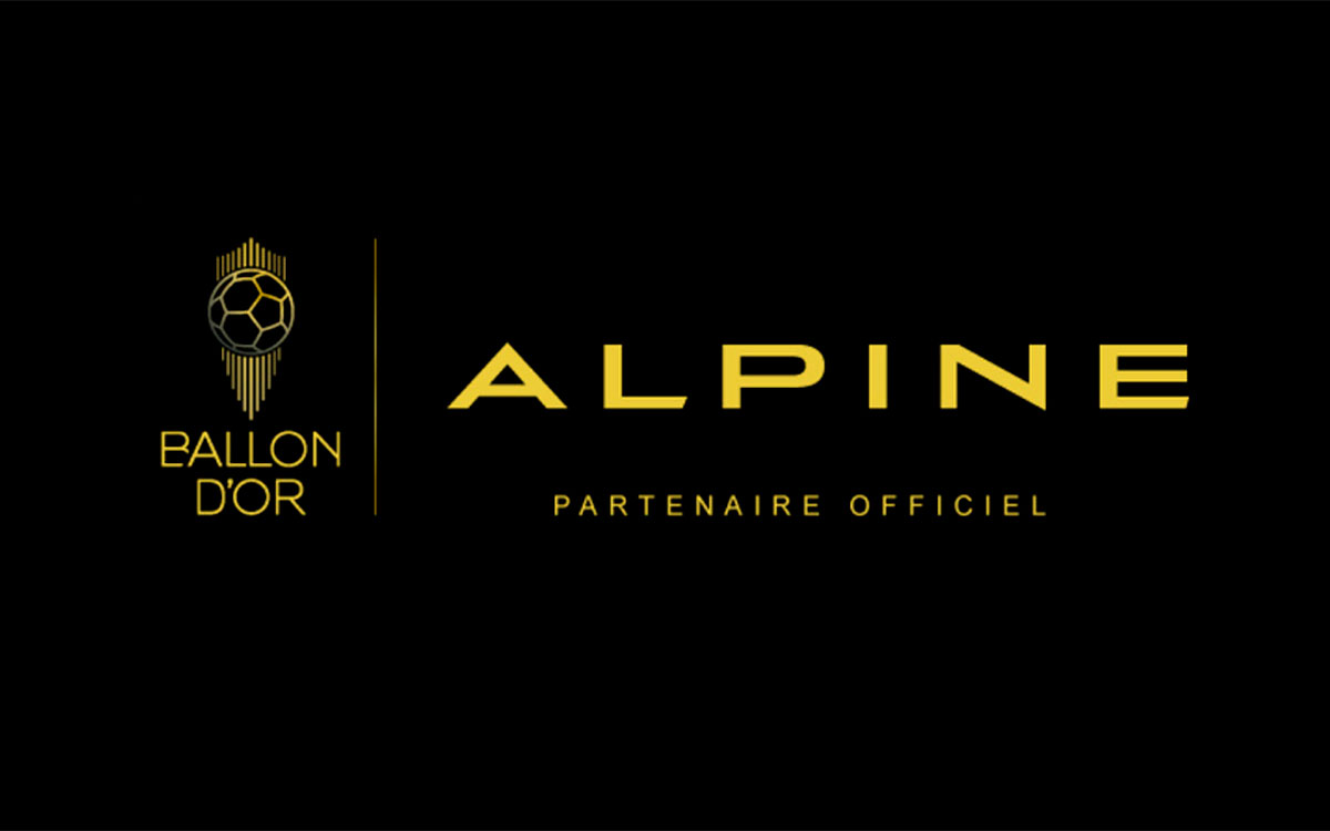 フランスのサッカー専門誌が選ぶ2021年の最優秀選手賞「バロンドール」の表彰式の公式パートナーを務めたアルピーヌ