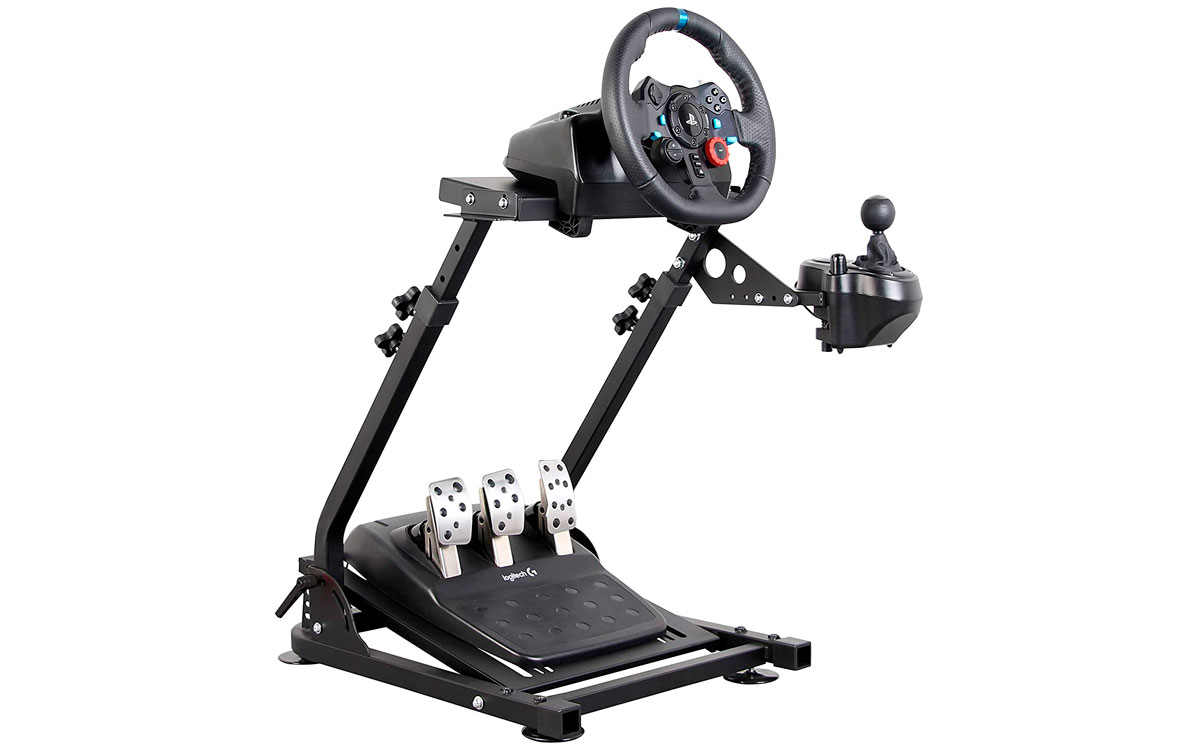 Dshot updated Racing Wheel Stand (2020拡張版) レーシングホイールスタンド ギアシフター用マウント セット ロジクール G25 G27 G29 G920 T300RS T3PA TGT T500 対応