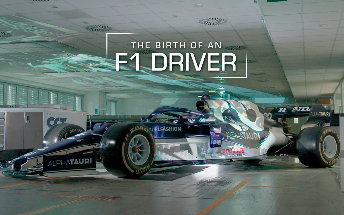 アルファタウリ・ホンダの角田裕毅を追ったF1ドキュメンタリー「THE-BIRTH-OF-AN-F1-DRIVER」の告知グラフィック