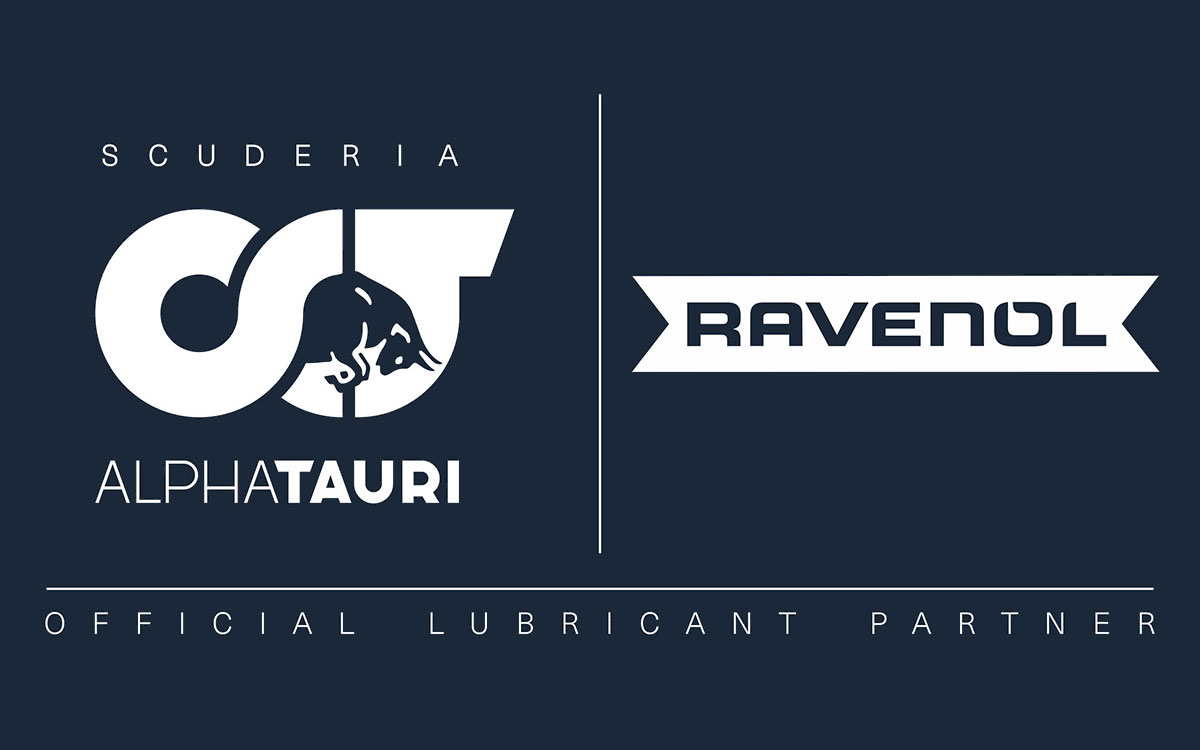 2022年の公式潤滑油パートナーシップ締結に際して公開されたスクーデリア・アルファタウリとラベノールのロゴ