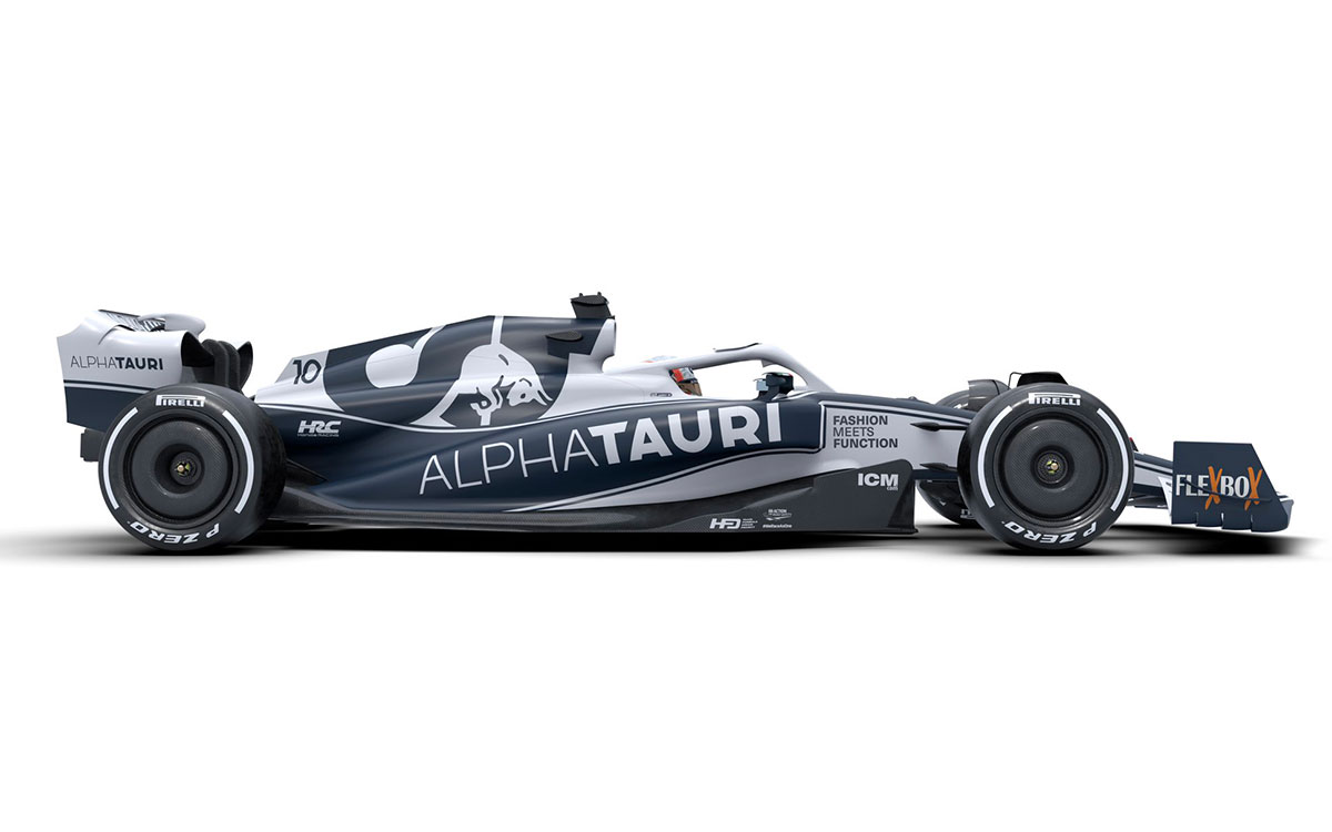 スクーデリア・アルファタウリの2022年型F1マシン「AT03」のレンダリングイメージ (1)