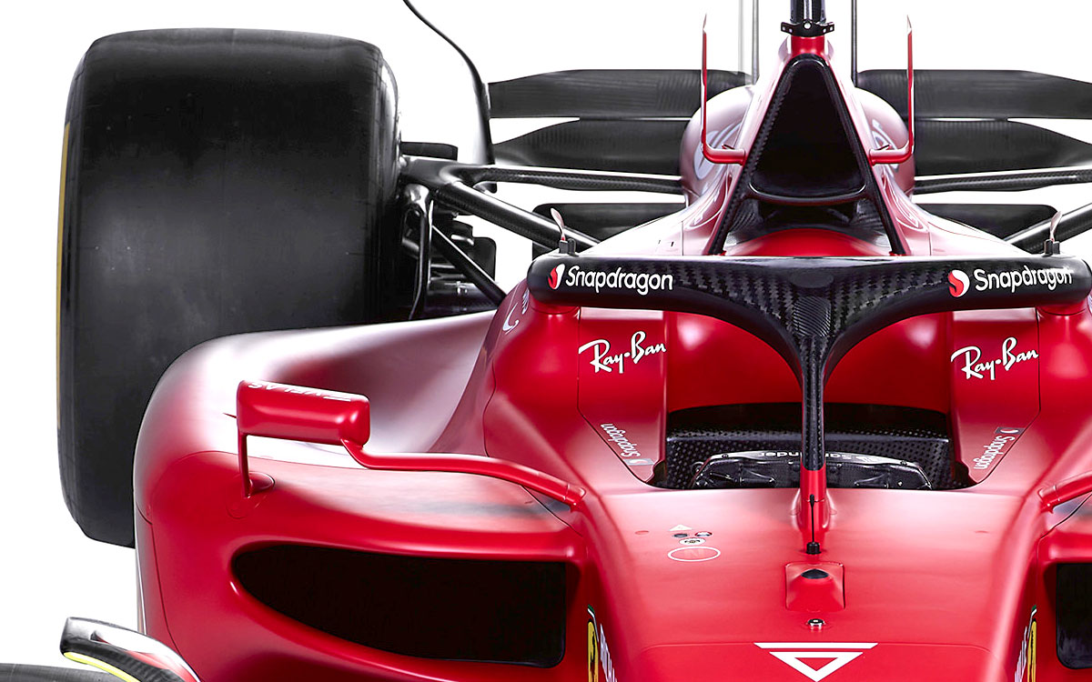 サイドポッド・インレットとインダクションポッド、スクーデリア・フェラーリの2022年型F1マシン「F1-75」