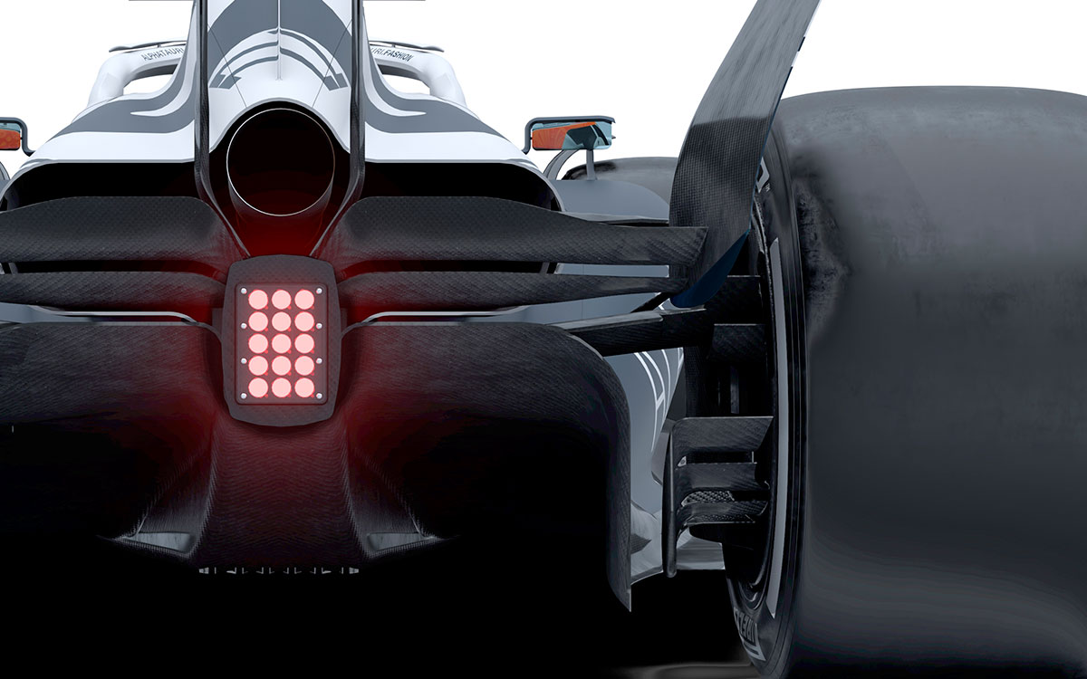 リアサスペンションとディフューザー、スクーデリア・アルファタウリの2022年型F1マシン「AT03」の細部レンダリング