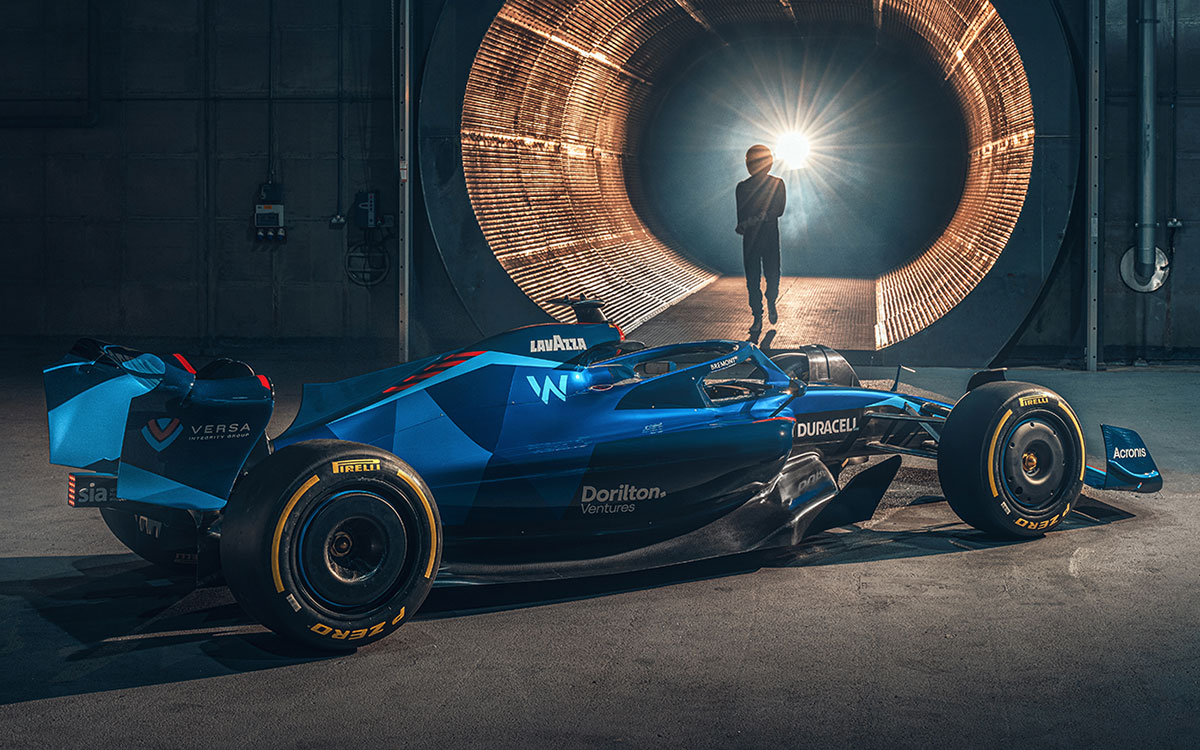 ウィリアムズの2022年型F1マシン「FW44」のレンダリングイメージ全体像 (2)