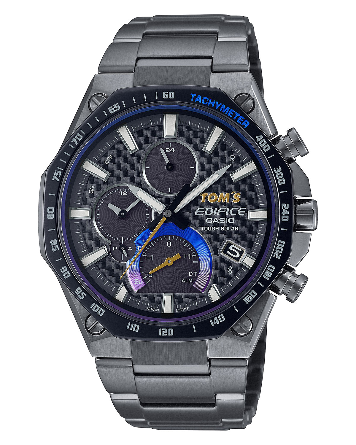 カシオ計算機の高機能アナログウォッチ「EDIFICE」とレーシングチーム「TOM’S」の新作コラボ腕時計「EQB-1100TMS」 (2)