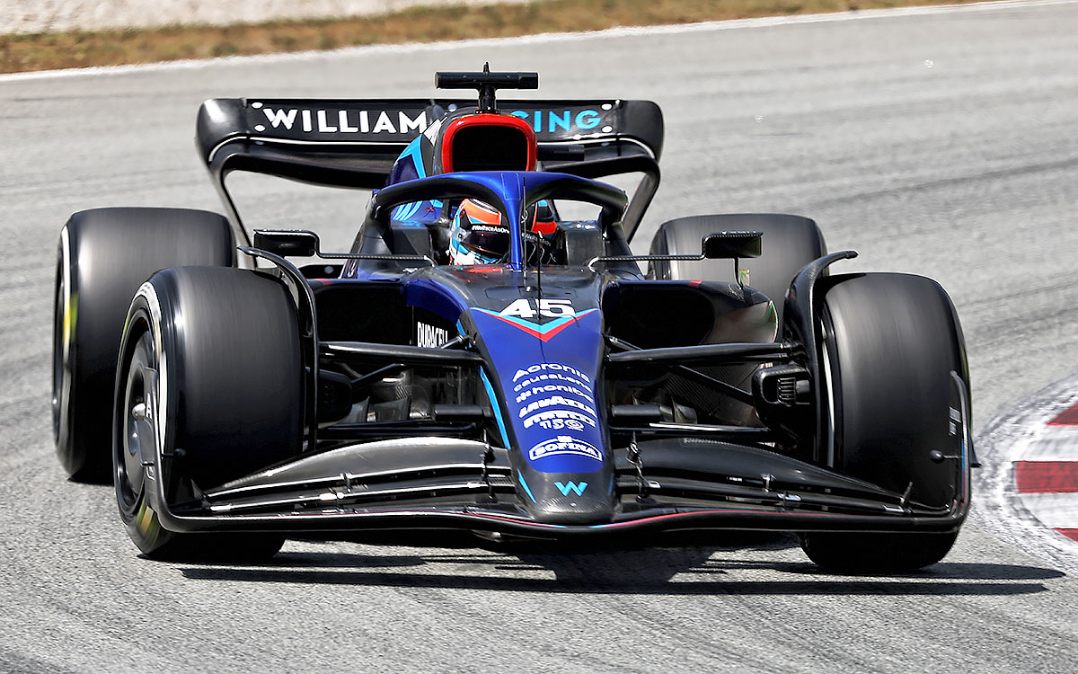 ウィリアムズFW44を駆るフォーミュラE王者のニック・デ・フリース、2022年5月20日F1スペインGPフリー走行1