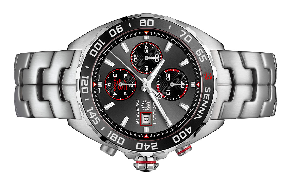 スイスの高級時計ブランド「タグ・ホイヤー」が故アイルトン・セナに敬意を表した新作「フォーミュラ1・キャリバー16・クロノグラフ・アイルトン・セナ・スペシャルエディション」 (1)