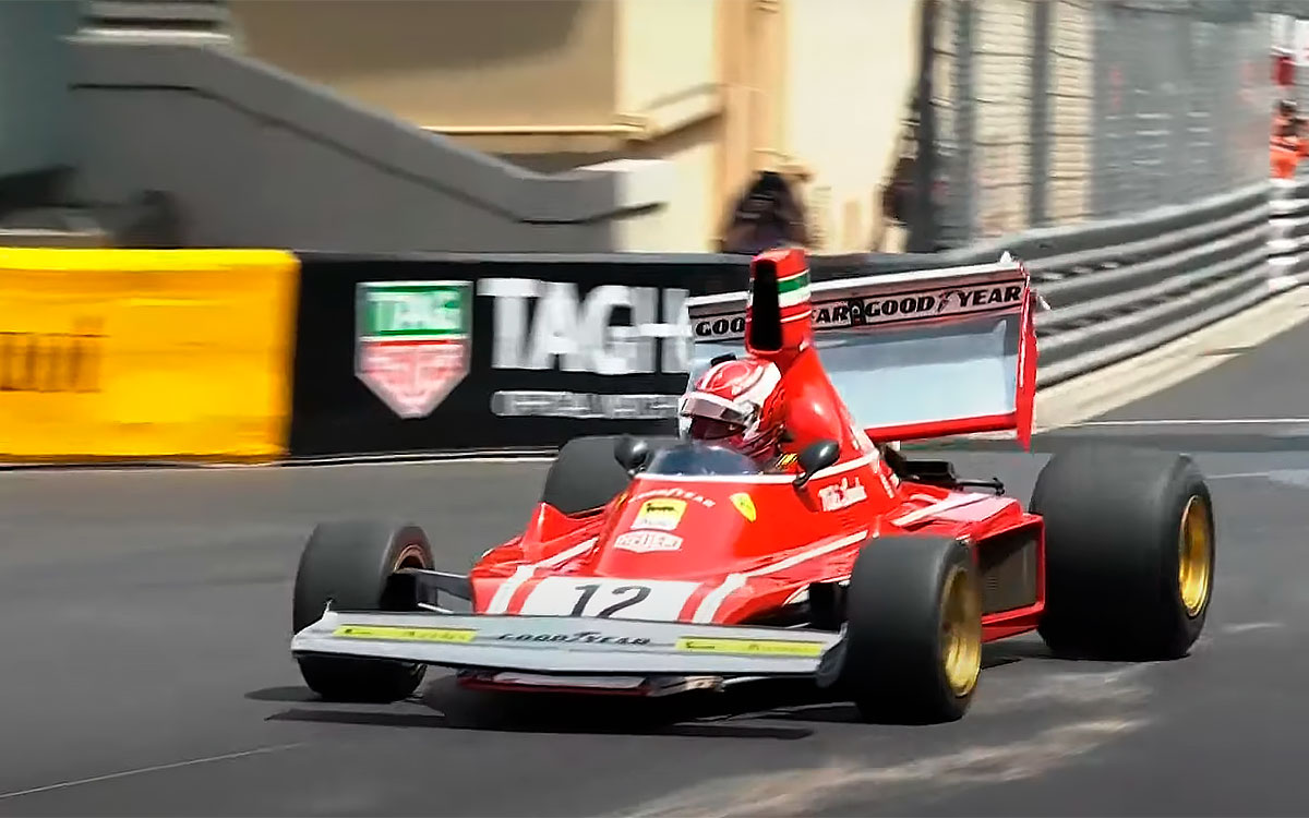 1974年のフェラーリ312B3-74をドライブするシャルル・ルクレール（フェラーリ）、2022年モナコ・ヒストリックGPにて (1)