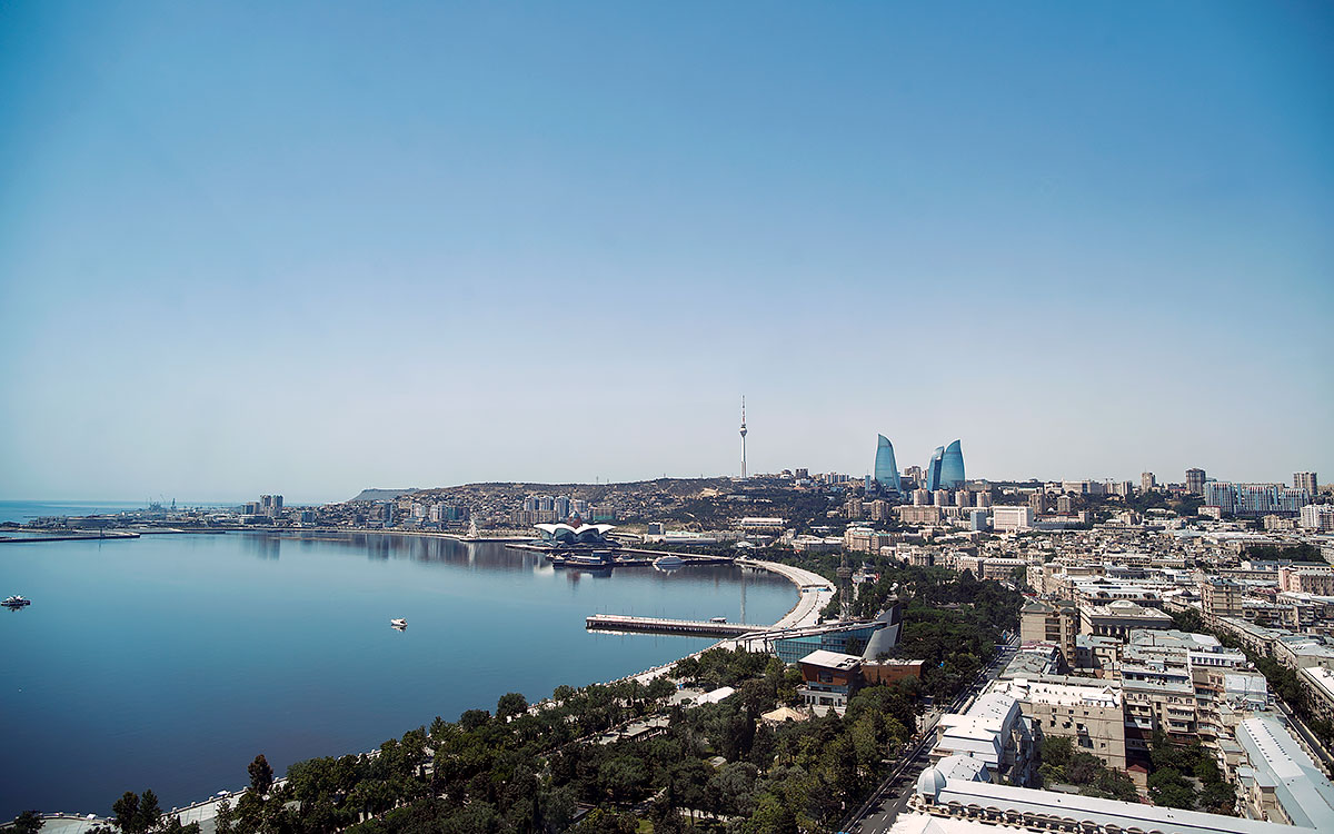 F1アゼルバイジャンGPが開催される首都バクーの風景、2022年6月9日 (1)