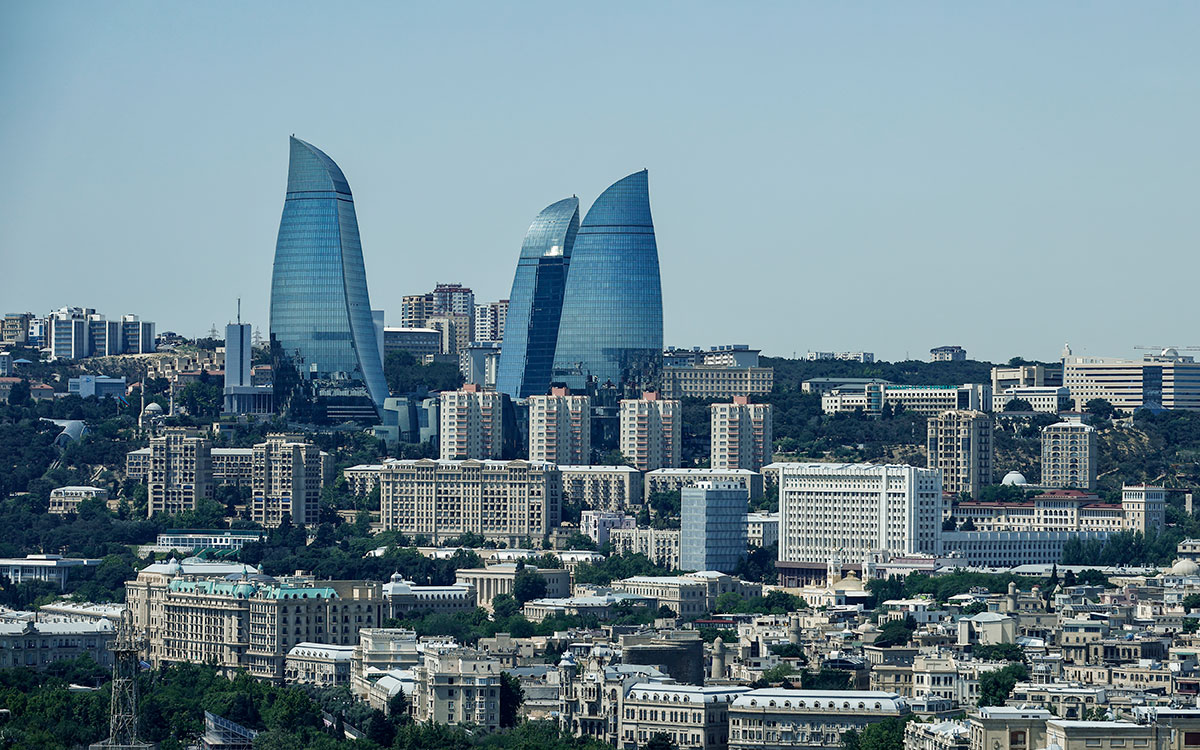 F1アゼルバイジャンGPが開催される首都バクーの風景、2022年6月9日 (2)