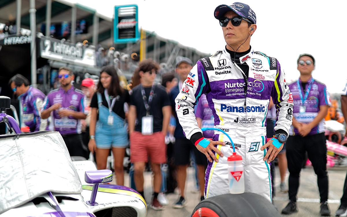 デイル・コイン・レーシングの佐藤琢磨、2022年6月5日インディカー・シリーズ第7戦デトロイトGP決勝レースにて