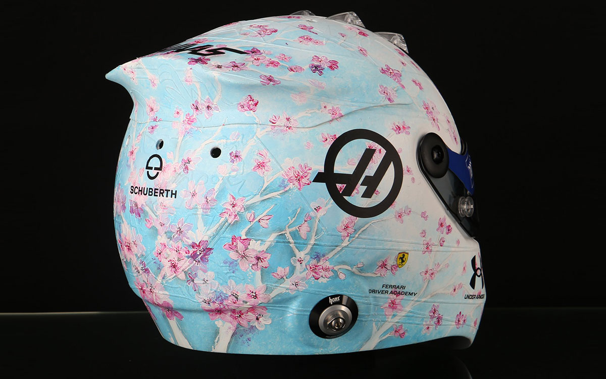 桜をモチーフにしたミック・シューマッハ（ハース）の2022年F1日本GPスペシャル・ヘルメット (3)