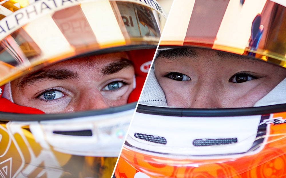 スクーデリア・アルファタウリのピエール・ガスリーと角田裕毅、2022年10月21日F1アメリカGP フリー走行