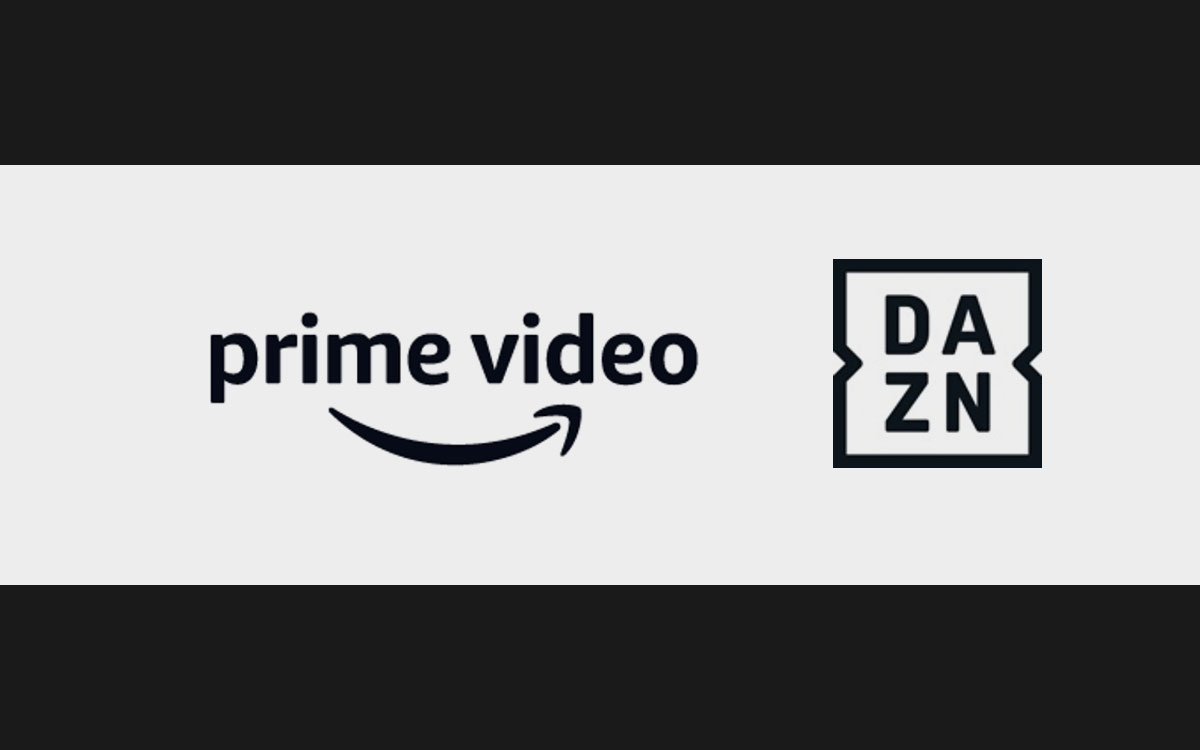 AmazonプライムビデオとDAZNのロゴ