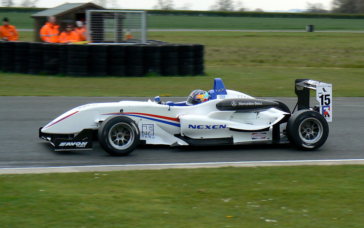 英国F3インターナショナル・シリーズに参戦するオリバー・オークス（ユーロテック・モータースポーツ）、2008年4月26日