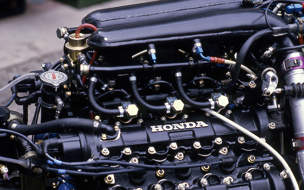 ウィリアムズの1985年型F1マシン「FW10」に搭載されたホンダ「RA164E」エンジン