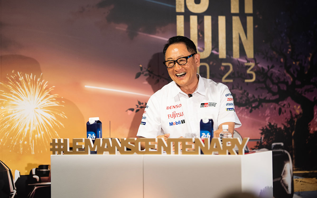 トヨタの豊田章男会長、2023年6月9日FIA世界耐久選手権（WEC）第4戦ル・マン24時間レースのプレスカンファレンス