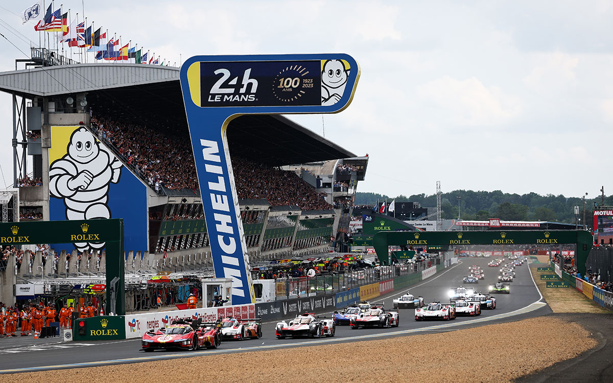 サルト・サーキットのメインストレート、2023年6月10日FIA世界耐久選手権（WEC）第4戦ル・マン24時間レース