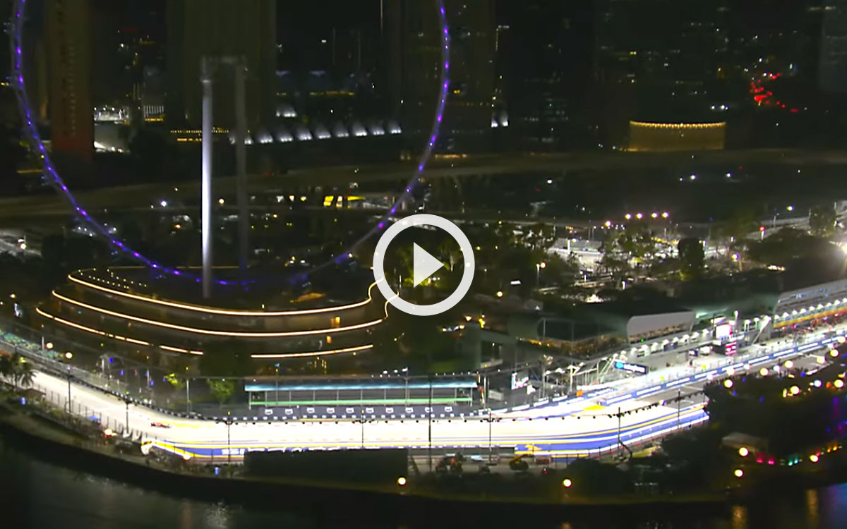 2023年9月15日に行われたF1シンガポールGPフリー走行2のハイライト動画