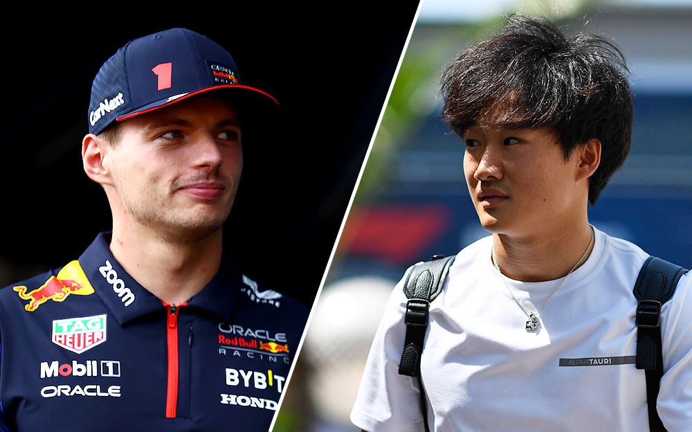 マックス・フェルスタッペン（レッドブル）と角田裕毅（アルファタウリ）、2023年FIA-F1世界選手権