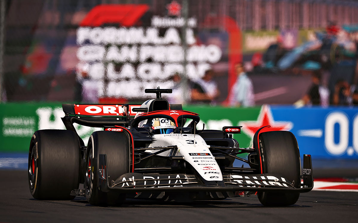 エルマノス・ロドリゲス・サーキットでポイント圏内を走行するダニエル・リカルド（スクーデリア・アルファタウリ）、2023年10月29日(日) F1メキシコGP決勝レース