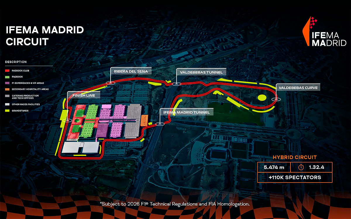 マドリード市街地コース（F1スペインGP）のコースレイアウト案