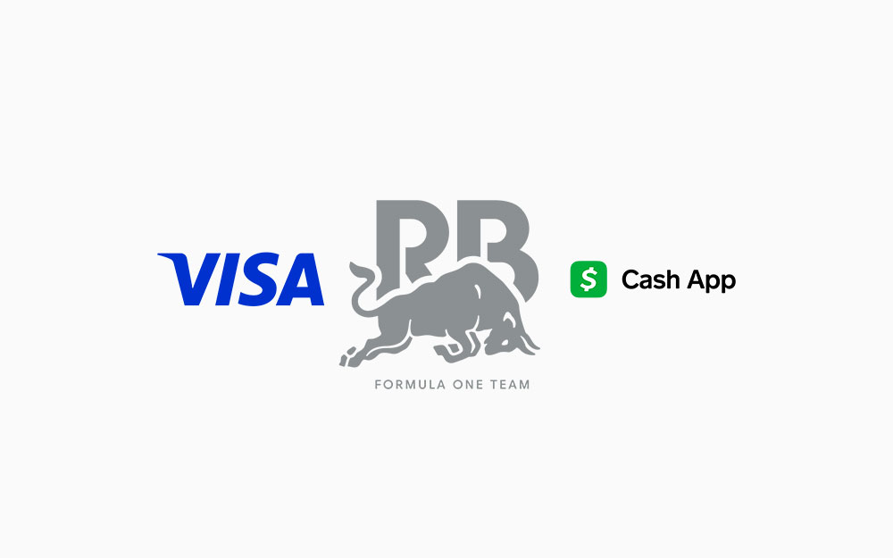 ビザ・キャッシュアップ・フォーミュラ1チーム（Visa Cash App RB Formula One Team）の水平デザイン版ロゴ