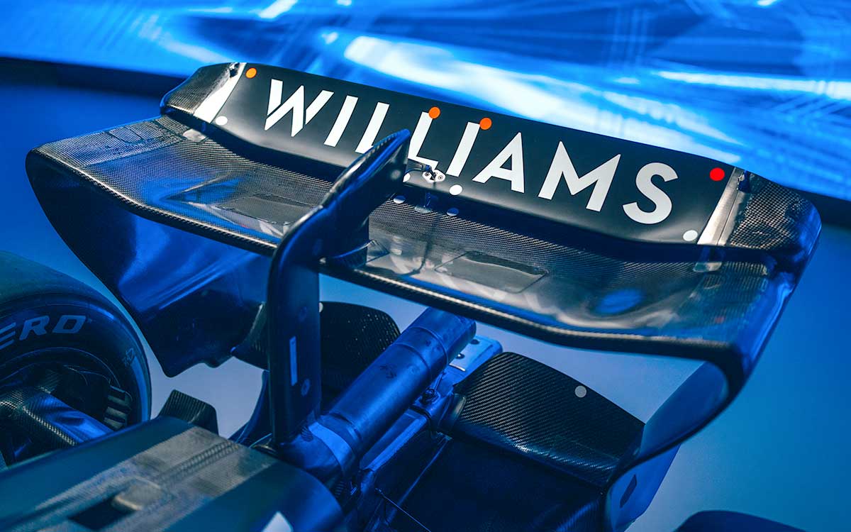 ウィリアムズ・レーシングの2024年型F1マシン「FW46」のリアウイング