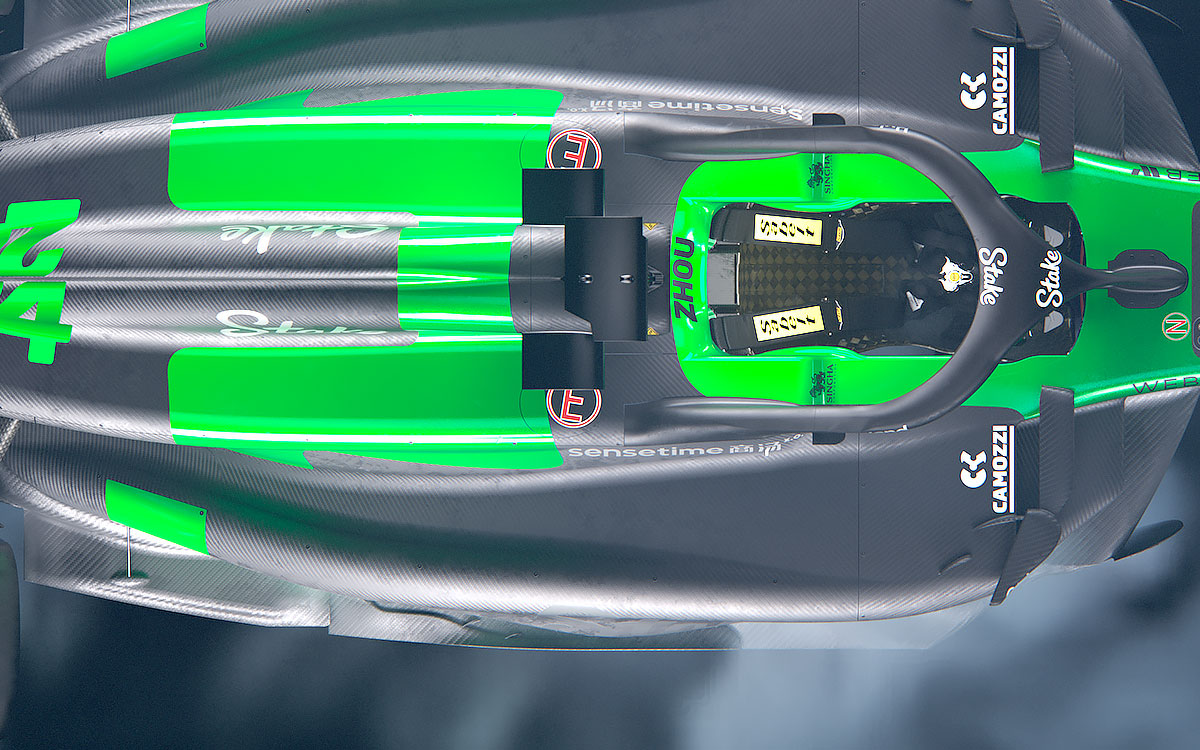 ザウバー（ステイクF1）の2024年型F1マシン「C44」のレンダリングイメージ細部 (2)