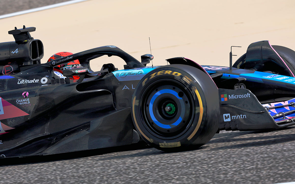 エステバン・オコンがドライブするアルピーヌA534、2024年2月23日F1プレシーズンテスト3日目