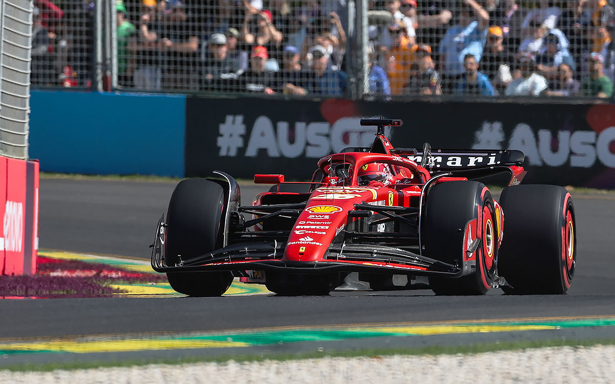 アルバート・パーク・サーキットを周回するシャルル・ルクレール（フェラーリ）、2024年3月22日F1オーストラリアGPフリー走行