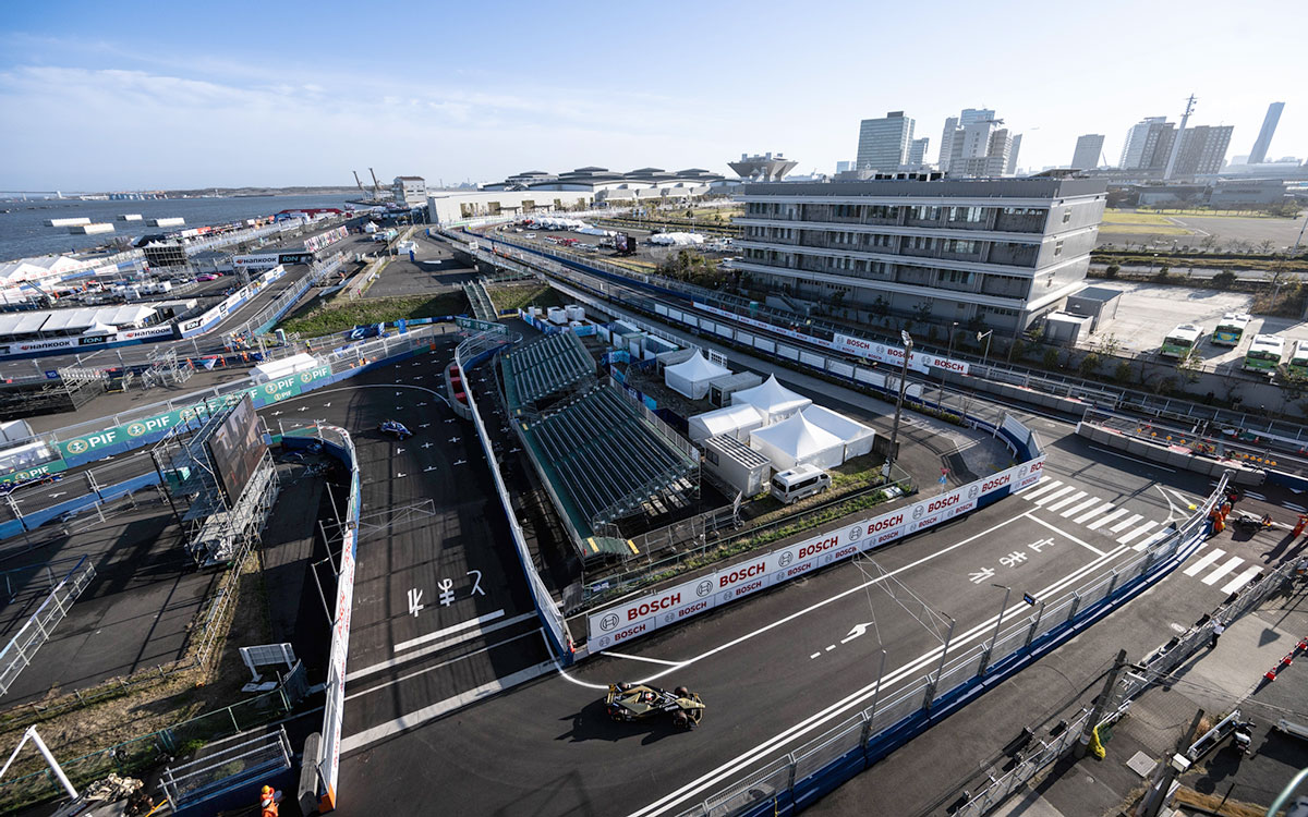 FIAフォーミュラE世界選手権東京E-Prixが開催された東京ストリートサーキット、2024年3月29日