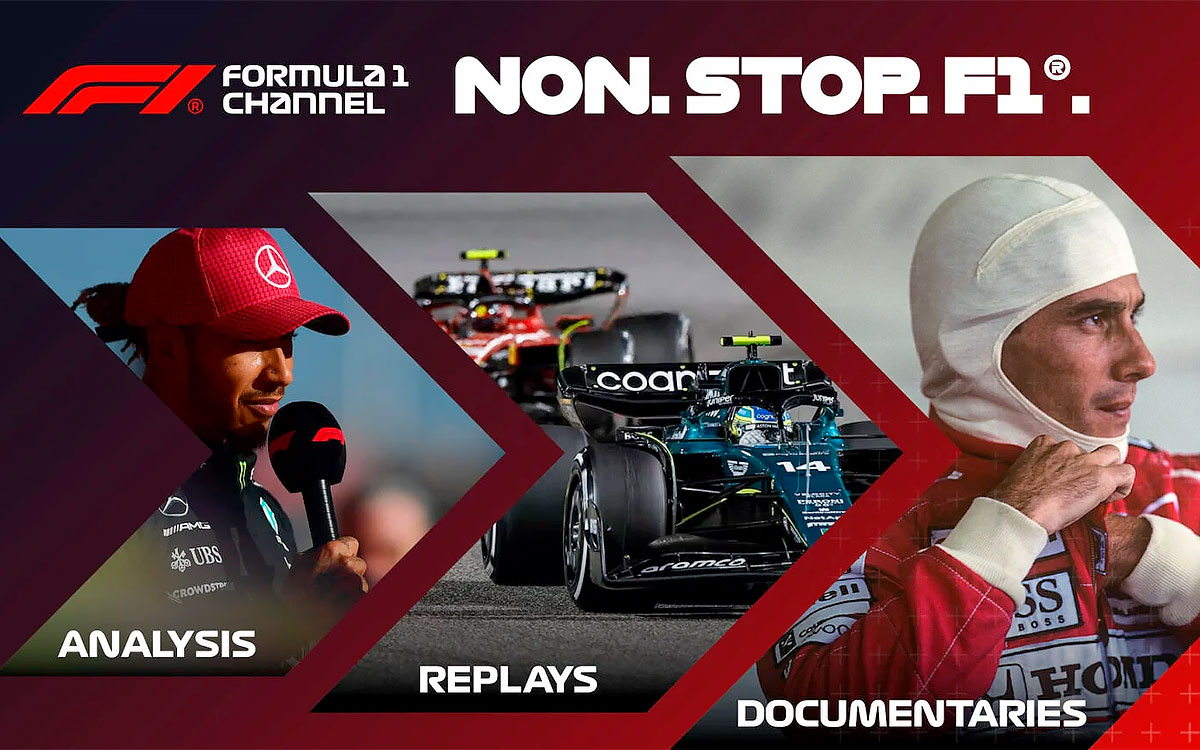 広告付き無料ストリーミングテレビ「Formula 1 Channel」の告知グラフィック