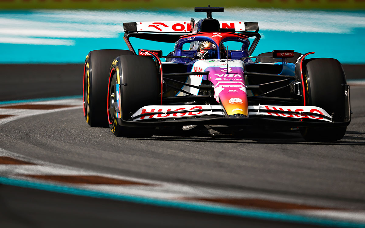 マイアミ・インターナショナル・オートドロームを周回するダニエル・リカルド（RBフォーミュラ1）、2024年5月3日F1マイアミGPスプリント予選