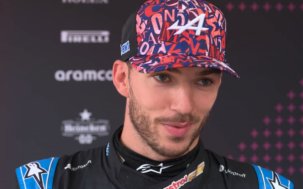 10番手を刻みシーズン初のQ進出を果たした予選を経てインタビューに応じるピエール・ガスリー（アルピーヌ）、2024年5月25日F1モナコGP