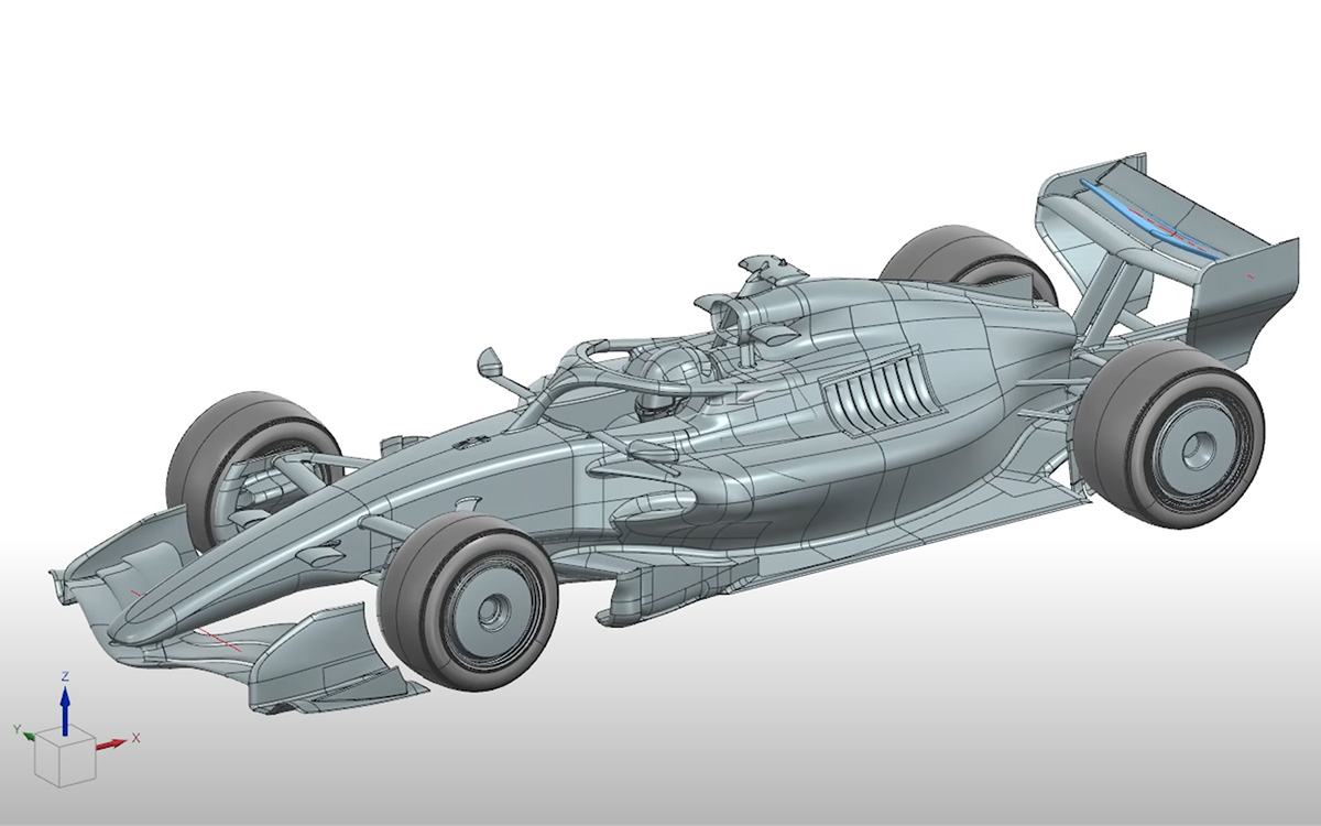 2026年型F1マシンの3Dモデリング