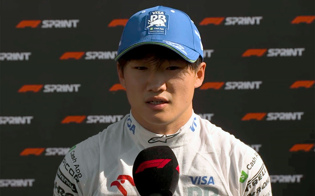 14番手に終わったスプリント予選を経てインタビューに答える角田裕毅（RBフォーミュラ1）、2024年6月28日F1オーストリアGP