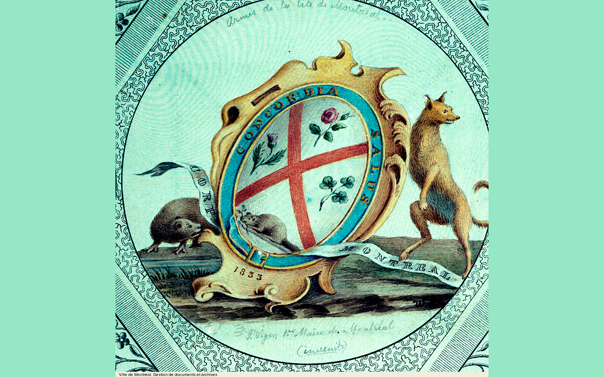 モントリオールの紋章（1833年のオリジナル版）