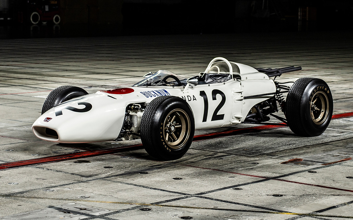 1965年型F1マシン「ホンダRA272」の左斜め前方ショット、2019年10月8日(火)