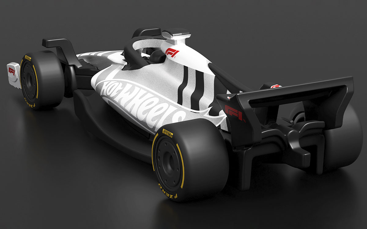 ホットウィールのF1新製品第一弾となる64分の1スケールのダイキャストカー3Dレンダリング (5)