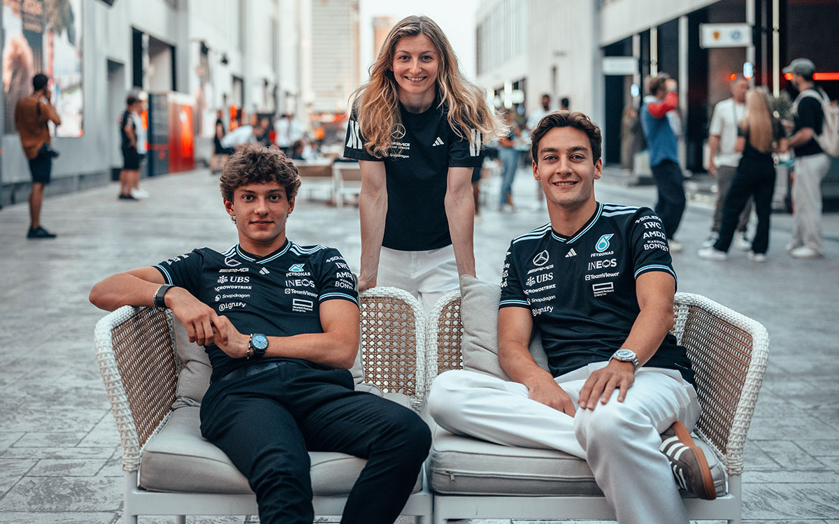メルセデスのアンドレア・キミ・アントネッリとジョージ・ラッセル、2025年4月17日F1サウジアラビアGP
