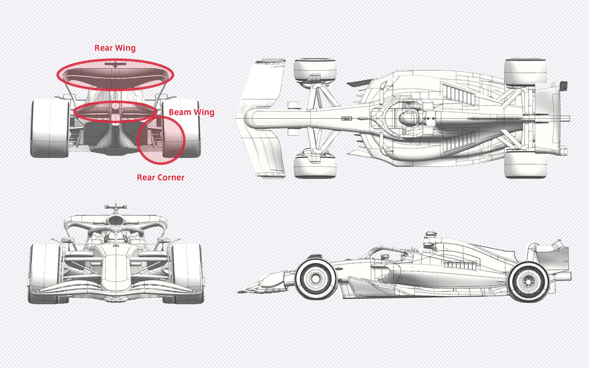 スクーデリア・フェラーリSF-25に投入された空力アップグレードの図、2025年F1エミリア・ロマーニャGP