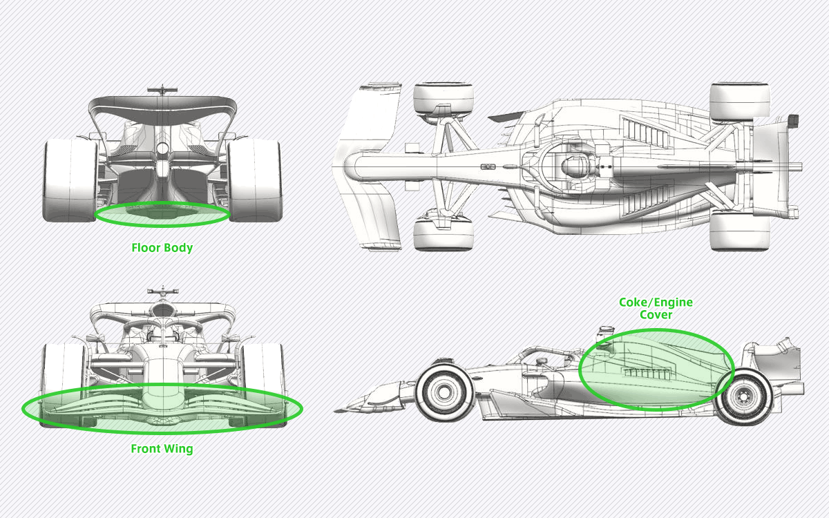 ザウバーC45に投入された空力アップグレード箇所、2025年5月30日F1スペインGP初日（カタロニア・サーキット）