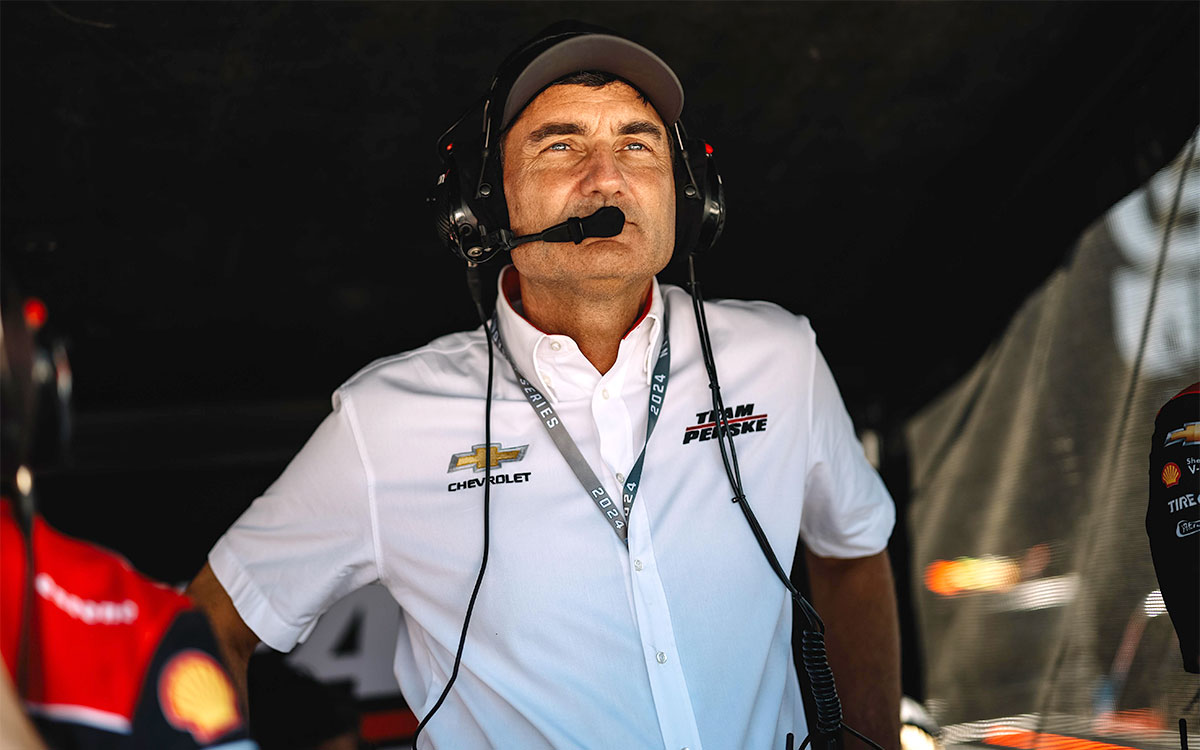 チーム・ペンスキー社長のティム・シンドリック、2024年5月31日(金) シボレー・デトロイトGP（デトロイト市街地コース）