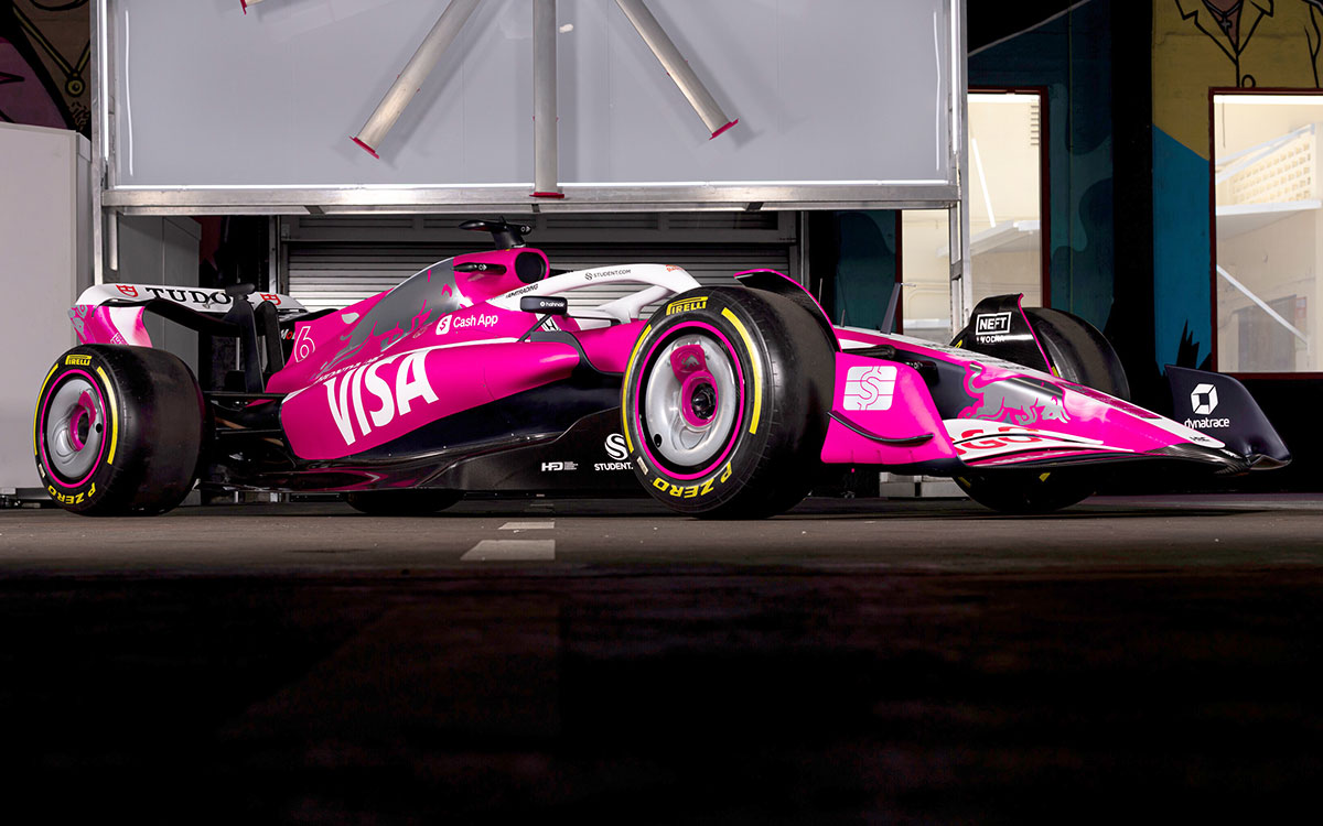 F1マイアミGPに向けてお披露目されたレーシング・ブルズ（Visa Cash App Racing Bulls）の特別カラーリング、2025年3月28日(金) マイアミ（アメリカ・フロリダ州） (7)
