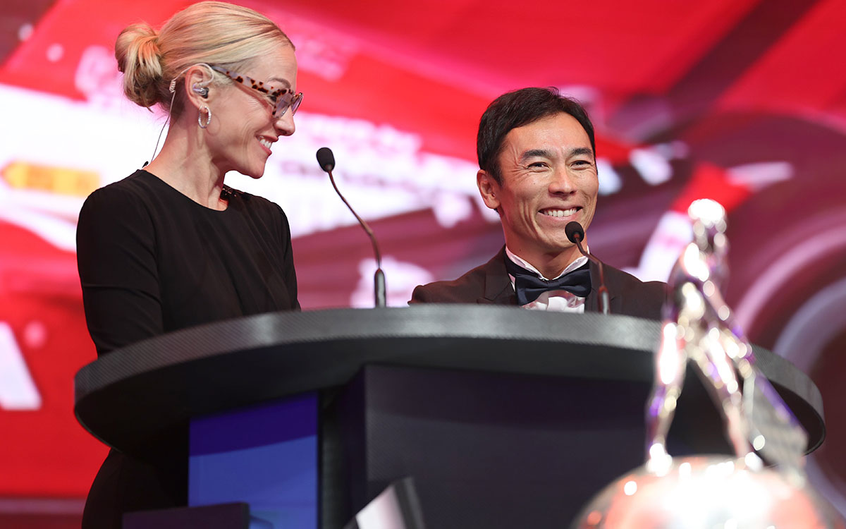 第109回インディ500恒例祝賀会に参加する佐藤琢磨（レイホール・レターマン・ラニガン・レーシング）、2025年5月26日(月) JWマリオット・インディアナポリスにて